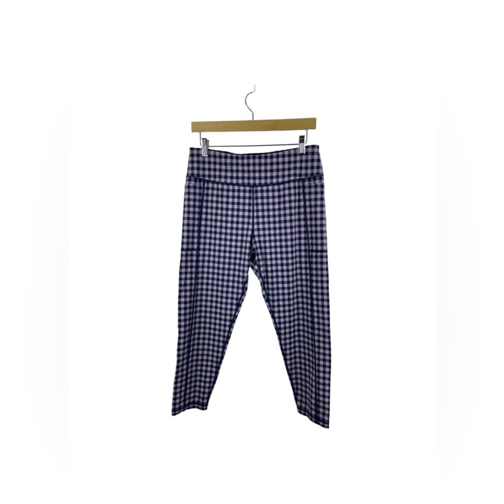 Draper James Women's XL Gingham Stretchy Pull On Cropped Legging Preppy Pants
